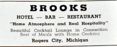 Brooks Hotel - Vintage Ad